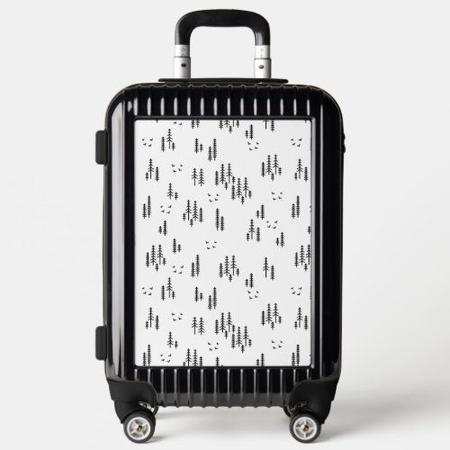 Forest Line Art Pattern Luggage
