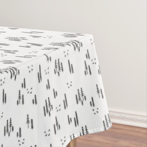 Forest Line Art Pattern Tablecloth