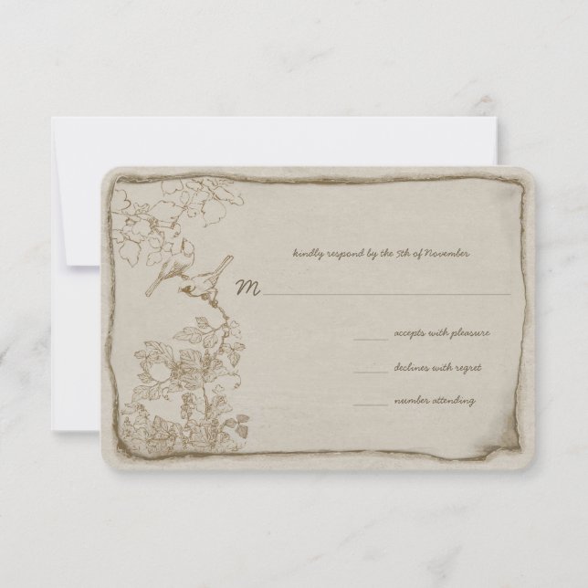 Forest Love Bird Wedding Invitations (Front)