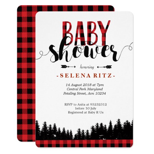 Forest Lumberjack Baby Shower Invitation Zazzle Com