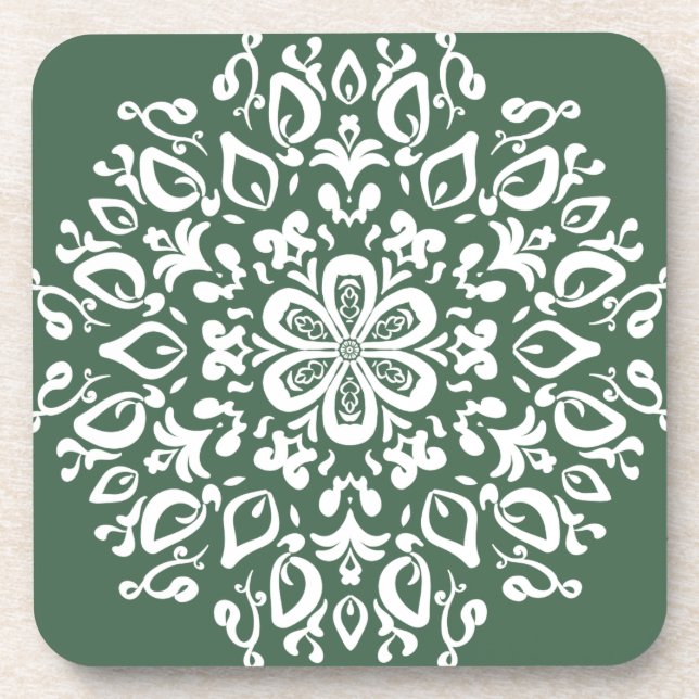 Forest Mandala Drink Coaster (Front)