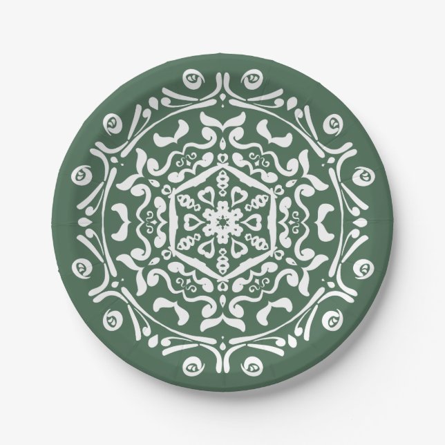 |Forest Mandala Paper Plates (Front)
