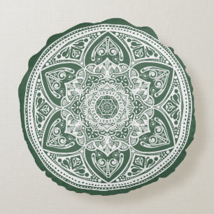 Forest Mandala Round Pillow