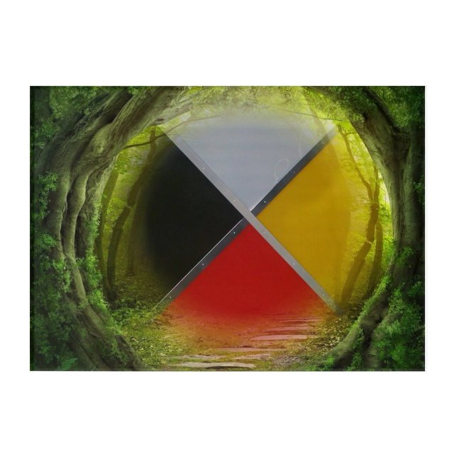 Forest Medicine Wheel Acrylic Wall Art (Front)
