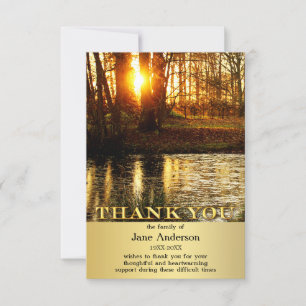 Forest Memorial Sympathy Photo Thank You Card