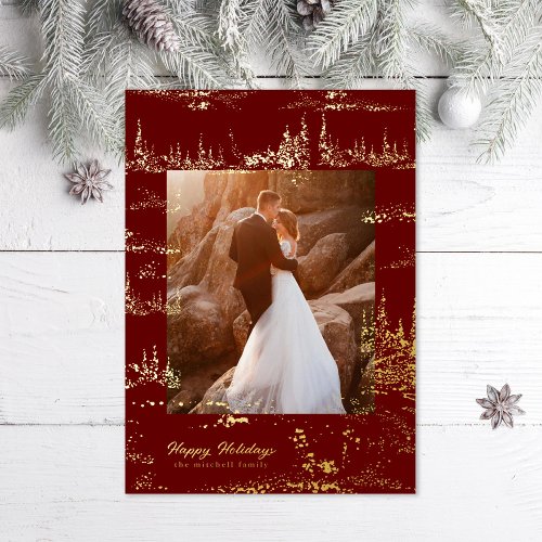 Forest Memories  Foil Holiday Card
