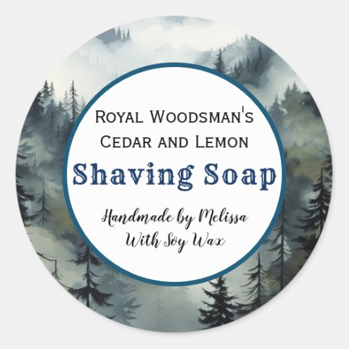 Forest Mens Shave Soap Product Sticker