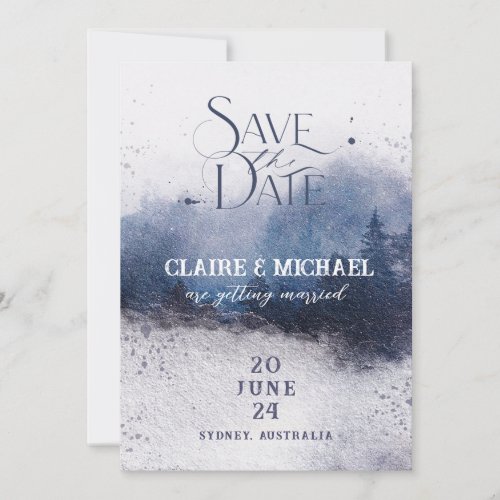 Forest Mist Save the Date Fantasy Wedding Invitat Invitation