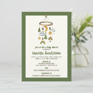 Forest Mobile Baby Shower Invitation
