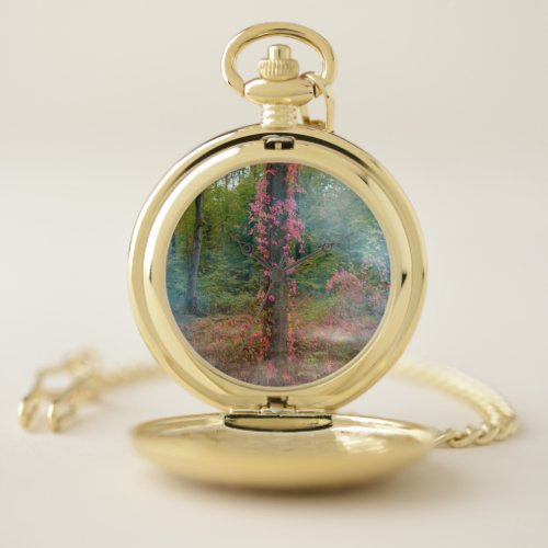 Forest mood  poster round clock watch