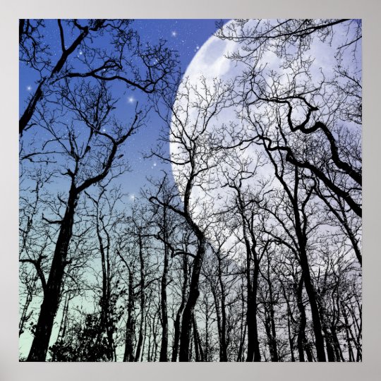 Forest Moon Poster | Zazzle.com