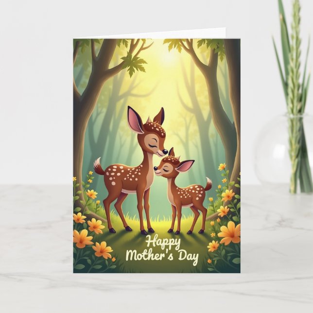 Forest Mother Love Illustration Card (Front)