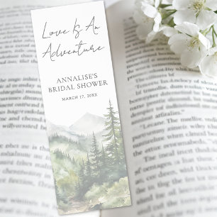 Forest Mountain Adventure Bridal Shower Bookmarks