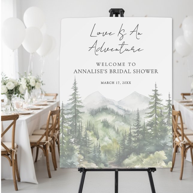 Forest Mountain Adventure Bridal Shower Foam Board (Forest Mountain Adventure Bridal Shower Foam Board )