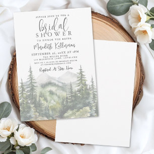 Forest Mountain Adventure Bridal Shower Invitation