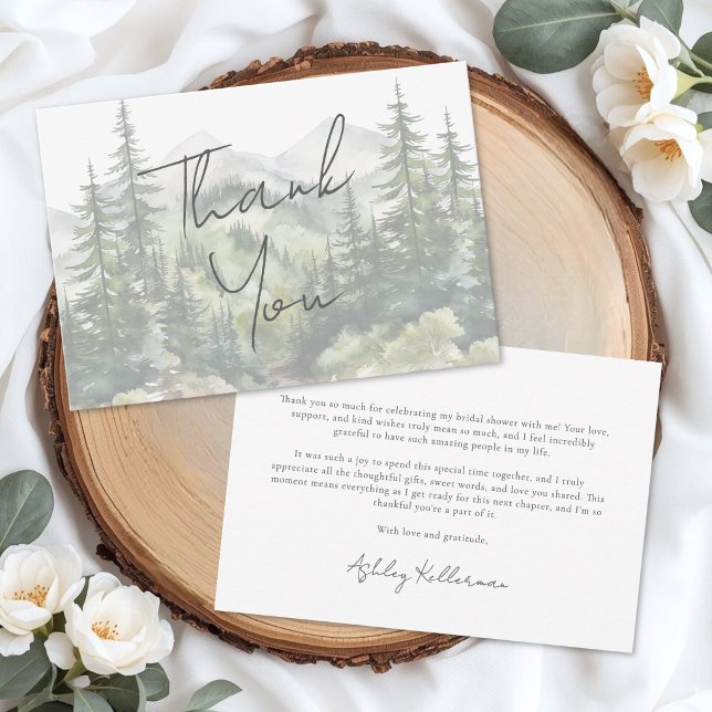 Forest Mountain Adventure Thank You Card (Forest Mountain Adventure Thank You Card)