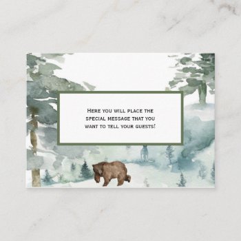 Forest Mountain Bear Enclosure Card by MaggieMart at Zazzle