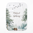Forest Mountain Boy Country Bear Deer Name Baby Burp Cloth Forest Mountain Boy Country Bear Deer Name Baby Burp Cloth
