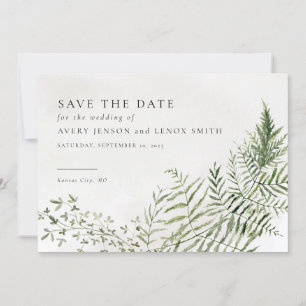 Forest Mountain Greenery Rustic Save The Date Invitation