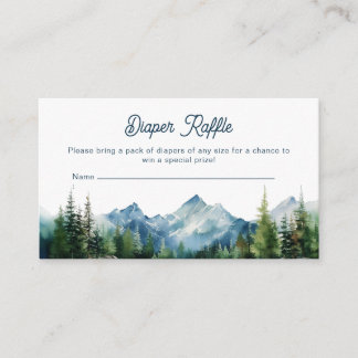 Forest Mountain Rustic Adventure Baby Shower Enclosure Card