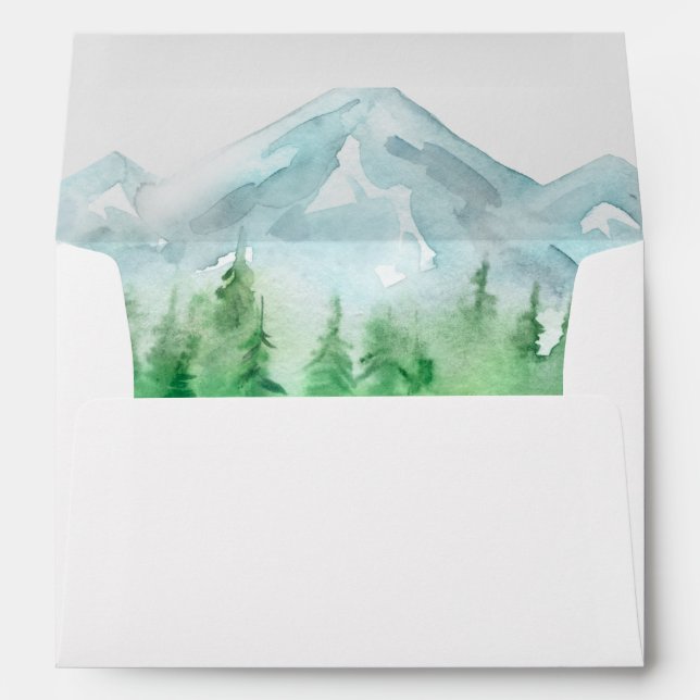 Forest Mountain Scene Envelope (Back (Bottom))