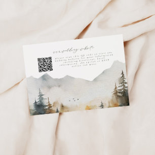 Forest Mountain Wedding RSVP Enclosure Card