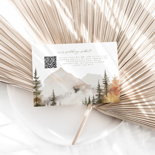 Forest Mountain Wedding RSVP Enclosure Card