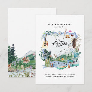 Forest Mountain Wildflower   Camping Wedding Crest