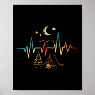 Forest Mountains Nature Heartbeat Outdoor Hiking C Poster