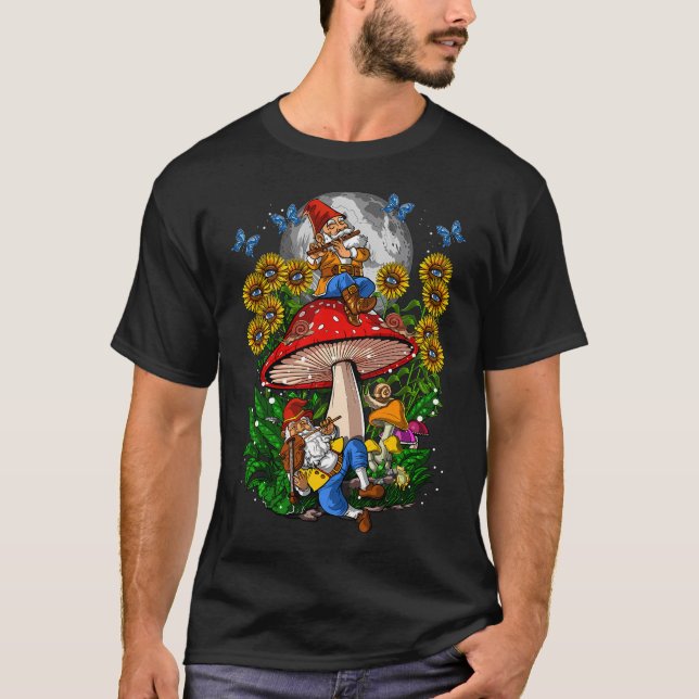 Forest Mushroom Gnomes T-Shirt (Front)