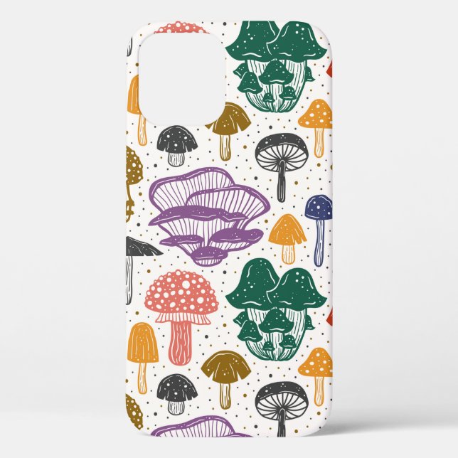 Forest mushrooms. Seamless pattern, texture, backg Case-Mate iPhone Case (Back)
