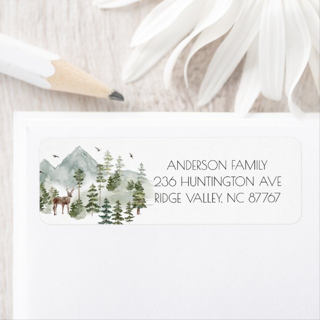 Forest Neck of the Woods New Address Label (Insitu)