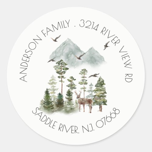 Forest  New Home Address Label Sticker