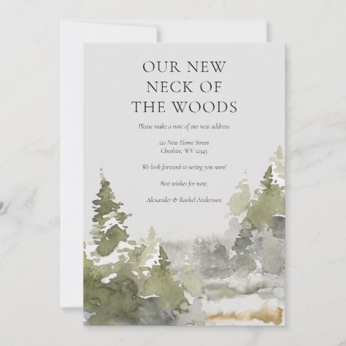 Forest New Neck of the Woods Change of Address Ann Announcement