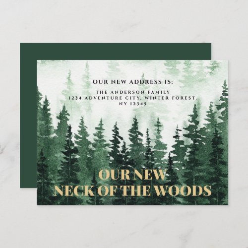 Forest New Neck Of The Woods New Address Postcard