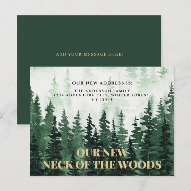 Forest New Neck Of The Woods New Address Postcard (Front/Back)