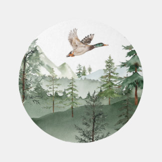 Forest Nursery Decor. Mallard Duck Rug