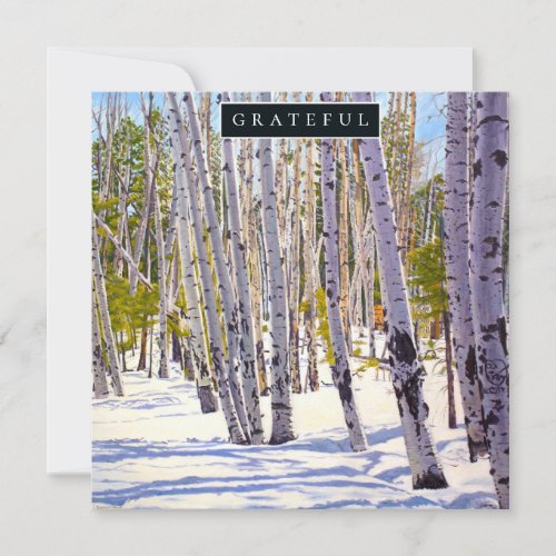 Forest of Aspen Trees Holiday Card