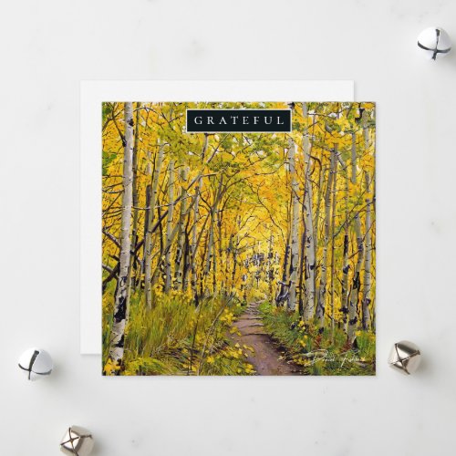 Forest of Aspen Trees Holiday Card