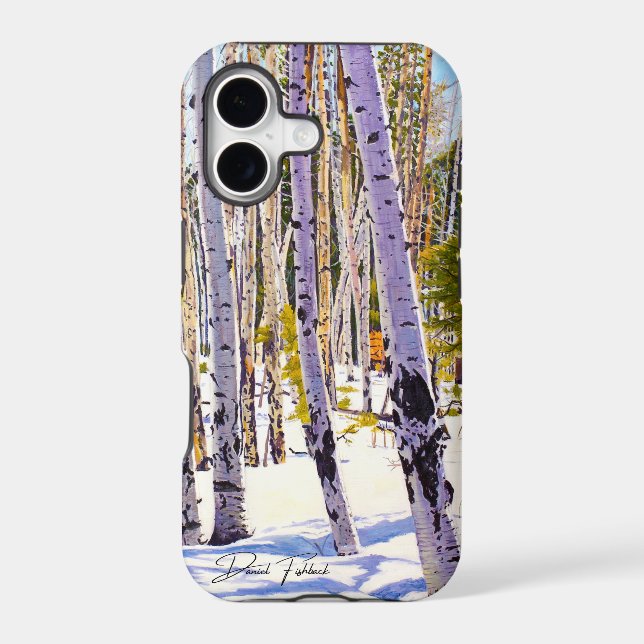 Forest of Aspen Trees Iphone Case (Back)