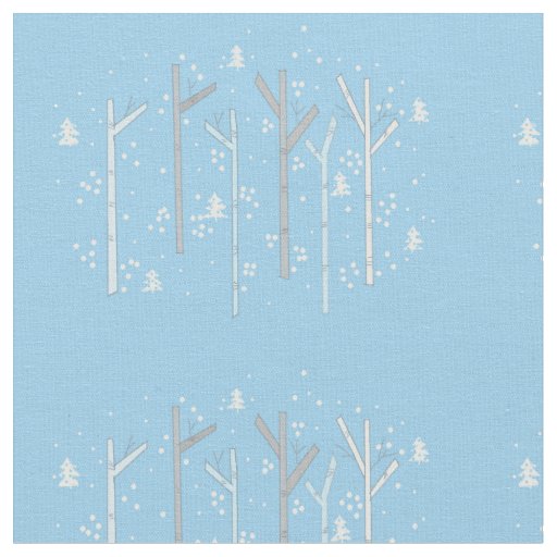 Forest of Birch Trees Fabric