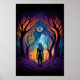 Forest of Eyes Surreal Poster   Trippy 1