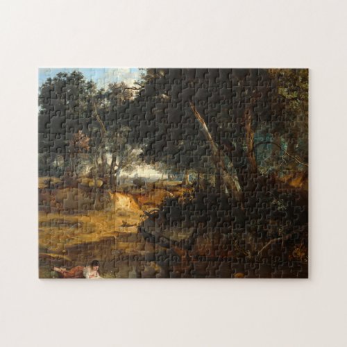 Forest of Fontainebleau 1834 by Corot Jigsaw Puzzle