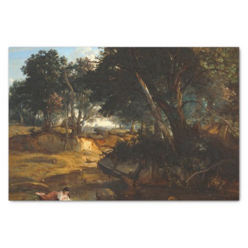 Forest of Fontainebleau 1834 by Corot Tissue Paper