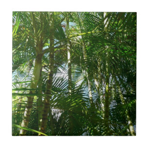 Forest of Palm Trees Tropical Nature Ceramic Tile