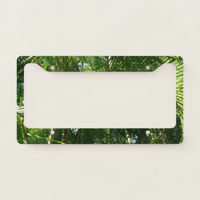Forest of Palm Trees Tropical Nature License Plate Frame (Front)