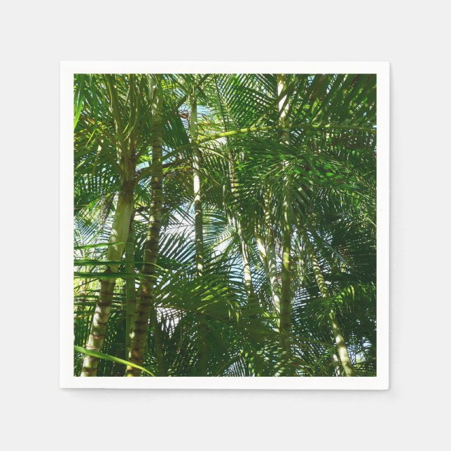 Forest of Palm Trees Tropical Nature Paper Napkins (Front)