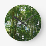 Forest of Palm Trees Tropical Nature Round Clock