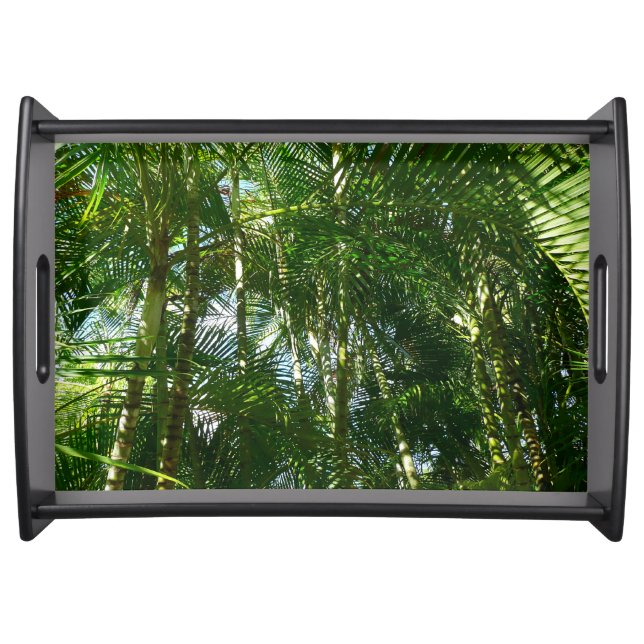 Forest of Palm Trees Tropical Nature Serving Tray (Front)