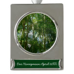 Forest of Palm Trees Tropical Nature Silver Plated Banner Ornament
